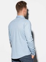 Ombre Clothing Svetlomodrá pánska košeľa K540