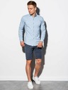 Ombre Clothing Svetlomodrá pánska košeľa K540