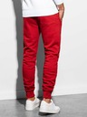 Ombre Clothing Červené pánske základné tepláky Ombre Oblečenie