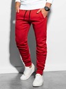 Ombre Clothing Červené pánske základné tepláky Ombre Oblečenie
