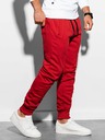 Ombre Clothing Červené pánske základné tepláky Ombre Oblečenie