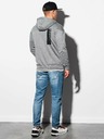 Ombre Clothing Ombre Clothing pánska sivá mikina na zips s kapucňou B1076
