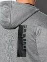 Ombre Clothing Ombre Clothing pánska sivá mikina na zips s kapucňou B1076
