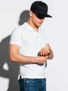 Ombre Clothing Biela pánska základná polokošeľa Ombre Clothing