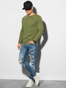 Ombre Clothing Zelené pánske základné tričko Ombre Clothing
