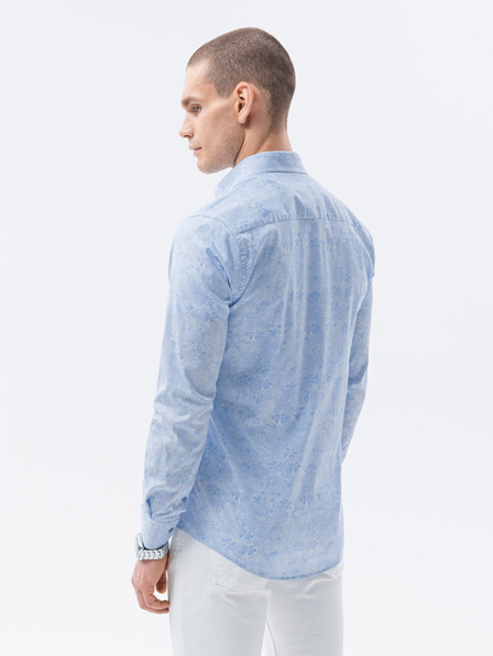Ombre Clothing Svetlomodrá pánska košeľa Ombre Clothing K609