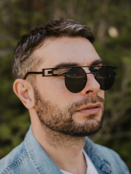 VEYREY Čierne unisex slnečné okuliare VeyRey Vethelthus