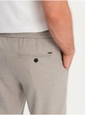 Ombre Clothing Svetlošedé pánske kockované nohavice Ombre Oblečenie