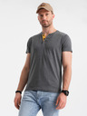 Ombre Clothing Šedé pánske tričko s okrúhlym výstrihom Ombre Clothing