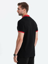 Ombre Clothing Čierna pánska polokošeľa Ombre Oblečenie