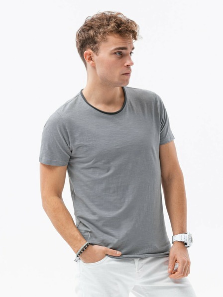 Ombre Clothing Šedé pánske tričko Ombre Oblečenie