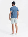 Ombre Clothing Modré pánske základné polo tričko Ombre Clothing