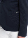 Ombre Clothing Tmavomodrá pánska bunda s vreckami Ombre Clothing