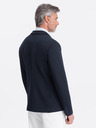 Ombre Clothing Tmavomodrá pánska bunda s vreckami Ombre Clothing