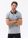 Ombre Clothing Šedé pánske polo tričko Ombre Clothing