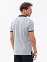 Ombre Clothing Šedé pánske polo tričko Ombre Clothing