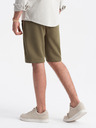 Ombre Clothing Zelené pánske základné teplákové šortky Ombre Clothing