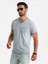Ombre Clothing Ombre Clothing Šedé pánske prešívané tričko