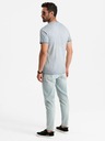 Ombre Clothing Ombre Clothing Šedé pánske prešívané tričko