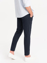 Ombre Clothing Tmavomodré pánske chino nohavice s ozdobným opaskom Ombre Clothing