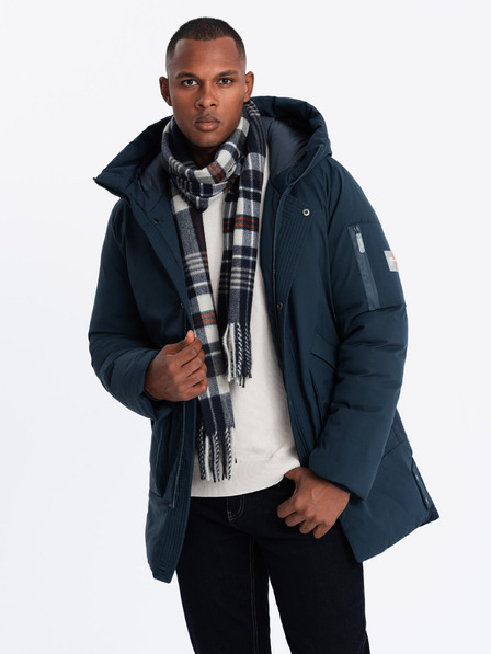 Ombre Clothing Pánska dlhá zimná bunda Ombre Oblečenie