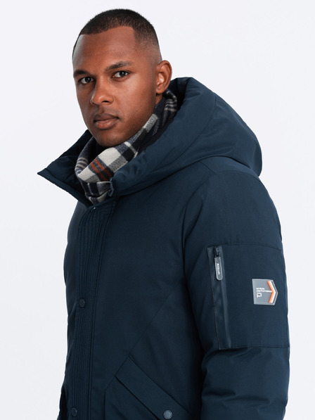 Ombre Clothing Pánska dlhá zimná bunda Ombre Oblečenie