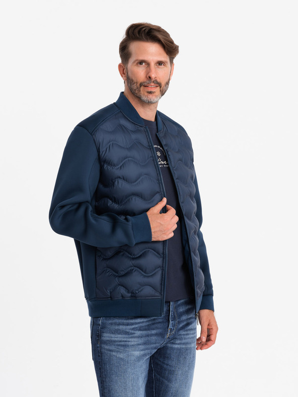 Ombre Clothing Pánska prešívaná bunda bomber Ombre Clothing