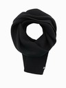 Ombre Clothing Pánska jednofarebná pletená šatka s rebrovaním čierna Ombre Clothing