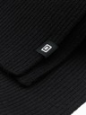 Ombre Clothing Pánska jednofarebná pletená šatka s rebrovaním čierna Ombre Clothing