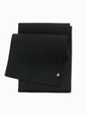 Ombre Clothing Pánska jednofarebná pletená šatka s rebrovaním čierna Ombre Clothing