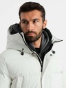 Ombre Clothing Pánska outdoorová dlhá bunda parka Ombre Clothing