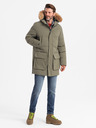 Ombre Clothing Pánska dlhá bunda parka Ombre Clothing