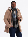 Ombre Clothing Pánska dlhá bunda parka Ombre Clothing