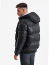 Ombre Clothing Pánska teplá bunda s rebrovanými lemami Ombre Clothing