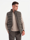 Ombre Clothing Pánska prešívaná vesta s neónovými akcentmi Ombre Clothing
