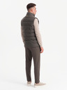 Ombre Clothing Pánska prešívaná vesta s neónovými akcentmi Ombre Clothing