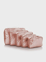 Heys Heys Metallic Packing Cube 5ks sada piatich cestovných tašiek v staroružovej farbe