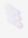 Ombre Clothing Súprava troch bielych pánskych ponožiek Ombre Clothing