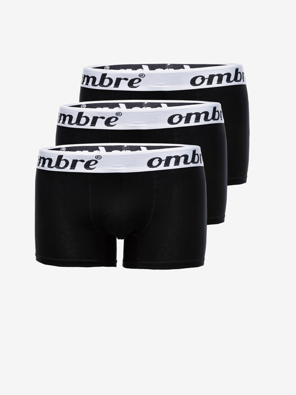 Ombre Clothing Čierne pánske boxerky - 3 balenia Ombre Clothing U159