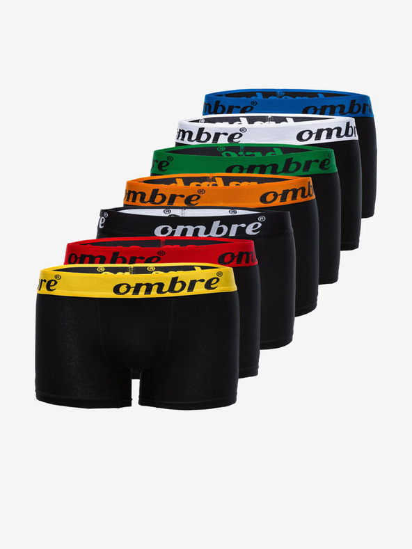 Ombre Clothing Čierne pánske boxerky - 7 pack Ombre Clothing U157