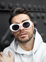 VEYREY VeyRey Oválne slnečné okuliare Cobain White