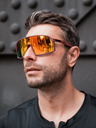 VEYREY Červené unisex športové polarizačné slnečné okuliare VeyRey Maltinius