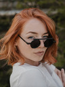 VEYREY Čierne unisex slnečné okuliare VeyRey Steampunk Punnyostion