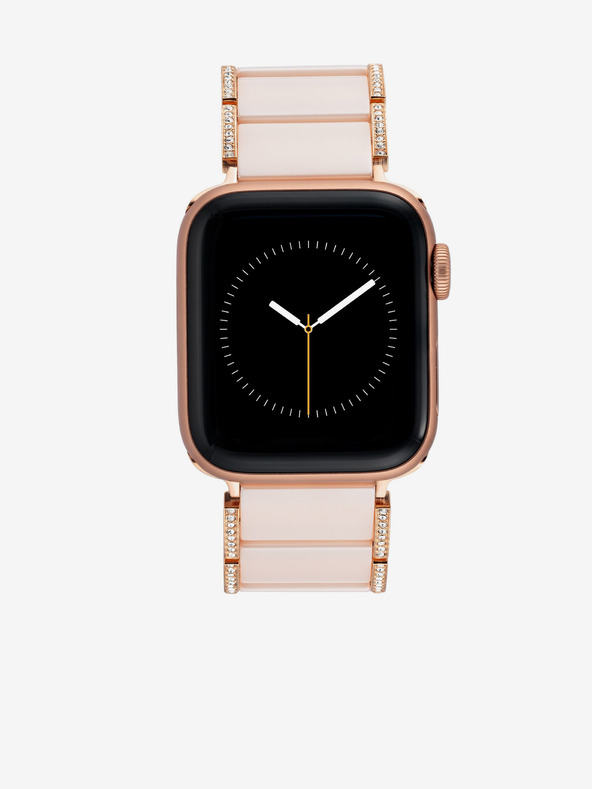 Anne Klein Remienok na hodinky Apple Watch so svetloružovými kryštálmi Anne Klein