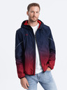 Ombre Clothing Červená a modrá pánska športová bunda od Ombre Clothing