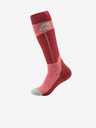 ALPINE PRO Ružovo-červené unisex ponožky z Merino vlny ALPINE PRO RODE
