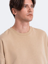 Ombre Clothing Bielo-béžová pánska mikina Ombre Clothing