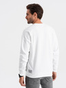 Ombre Clothing Sivá a biela pánska mikina Ombre Clothing