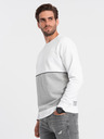 Ombre Clothing Sivá a biela pánska mikina Ombre Clothing