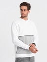 Ombre Clothing Sivá a biela pánska mikina Ombre Clothing